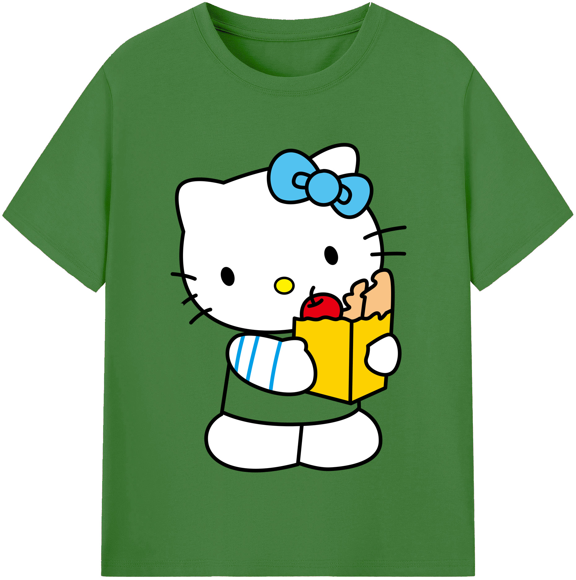 （画像用） Hello Kitty ハローキティ レディースカジュアルプリントTシャツ（綿100％）